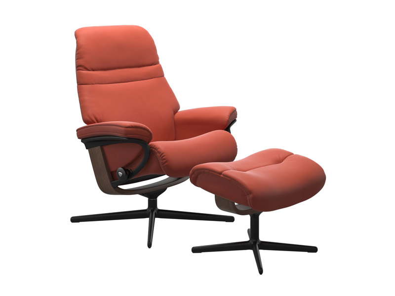Stressless Sunrise (M) Cross Chair with Ottoman 