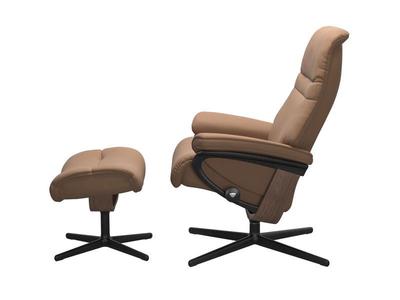 Stressless Sunrise (M) Cross Chair with Ottoman 