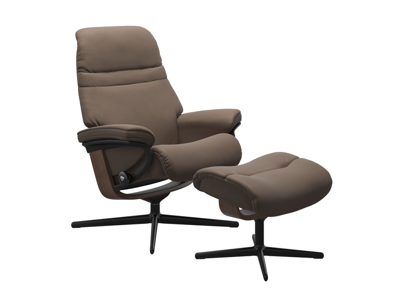 Stressless Sunrise (M) Cross Chair with Ottoman 