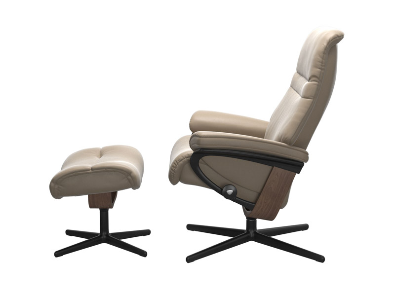 Stressless Sunrise (M) Cross Chair with Ottoman 