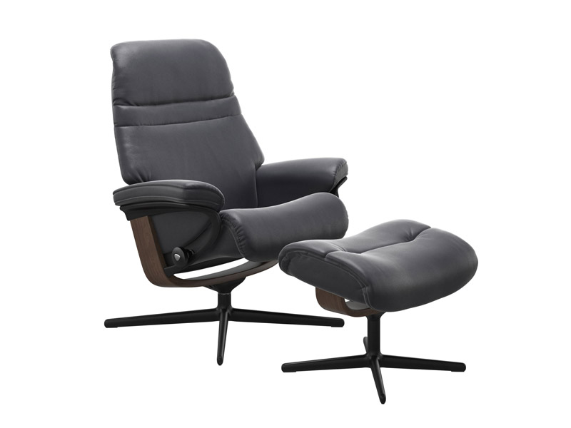 Stressless Sunrise (M) Cross Chair with Ottoman 