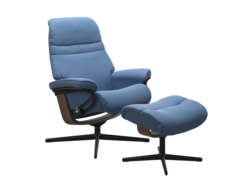 Stressless Sunrise (M) Cross Chair with Ottoman 
