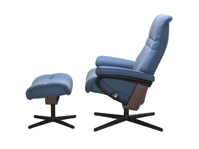 Stressless Sunrise (M) Cross Chair with Ottoman 