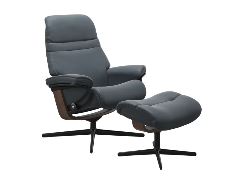 Stressless Sunrise (M) Cross Chair with Ottoman 