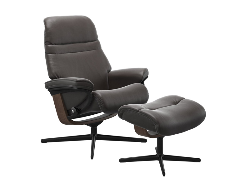 Stressless Sunrise (M) Cross Chair with Ottoman 