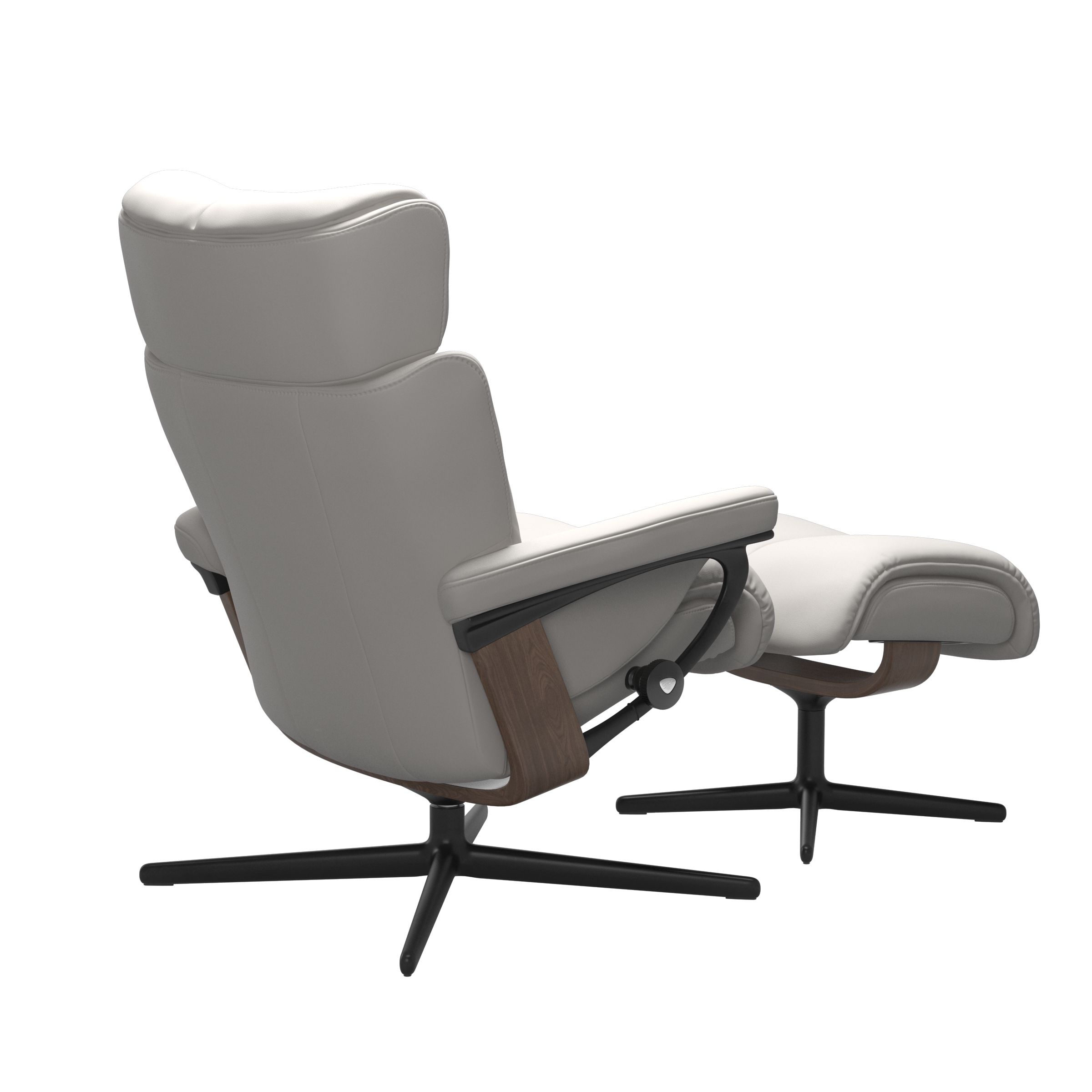 Stressless Magic (M) Cross Base Recliner with Ottoman