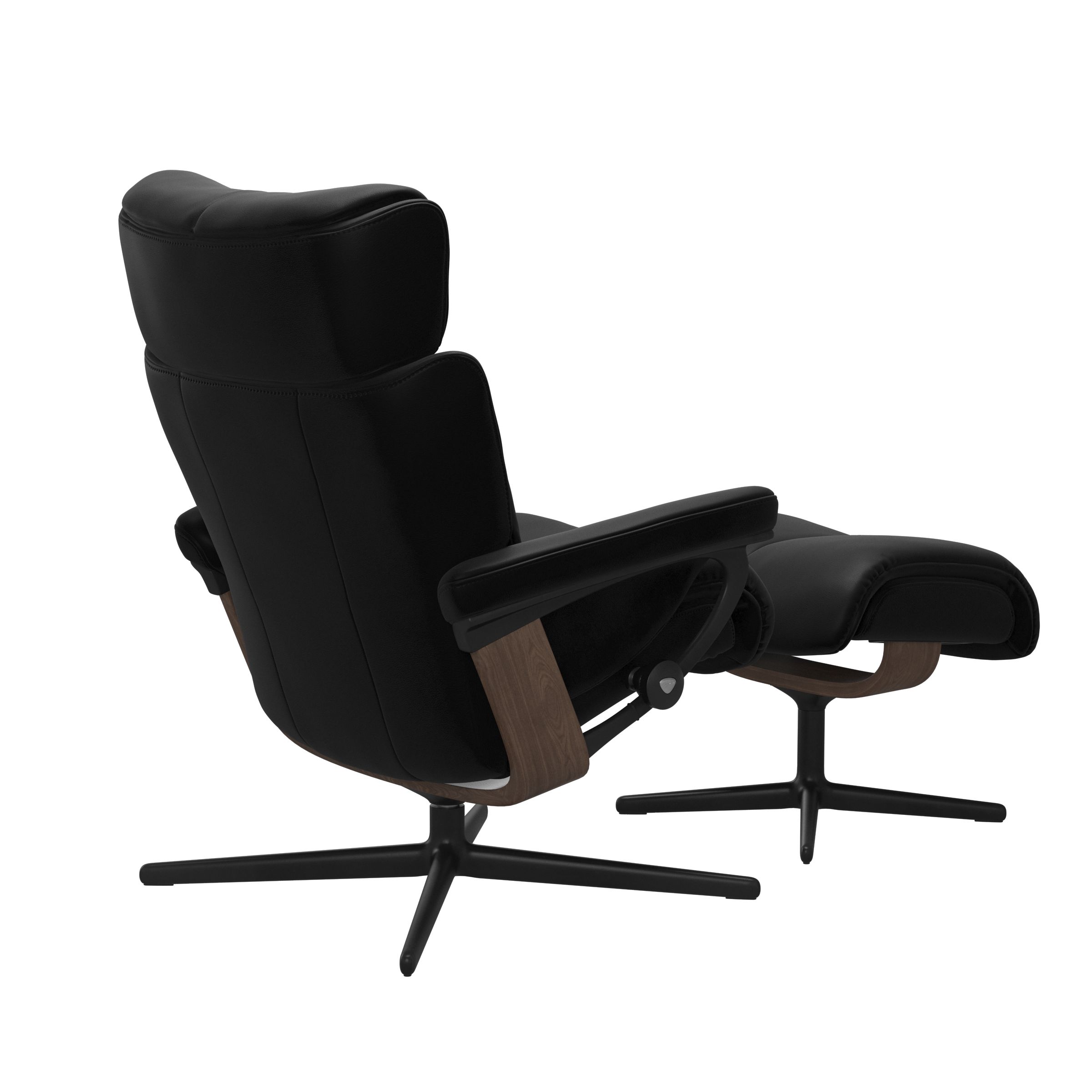 Stressless Magic (M) Cross Base Recliner with Ottoman