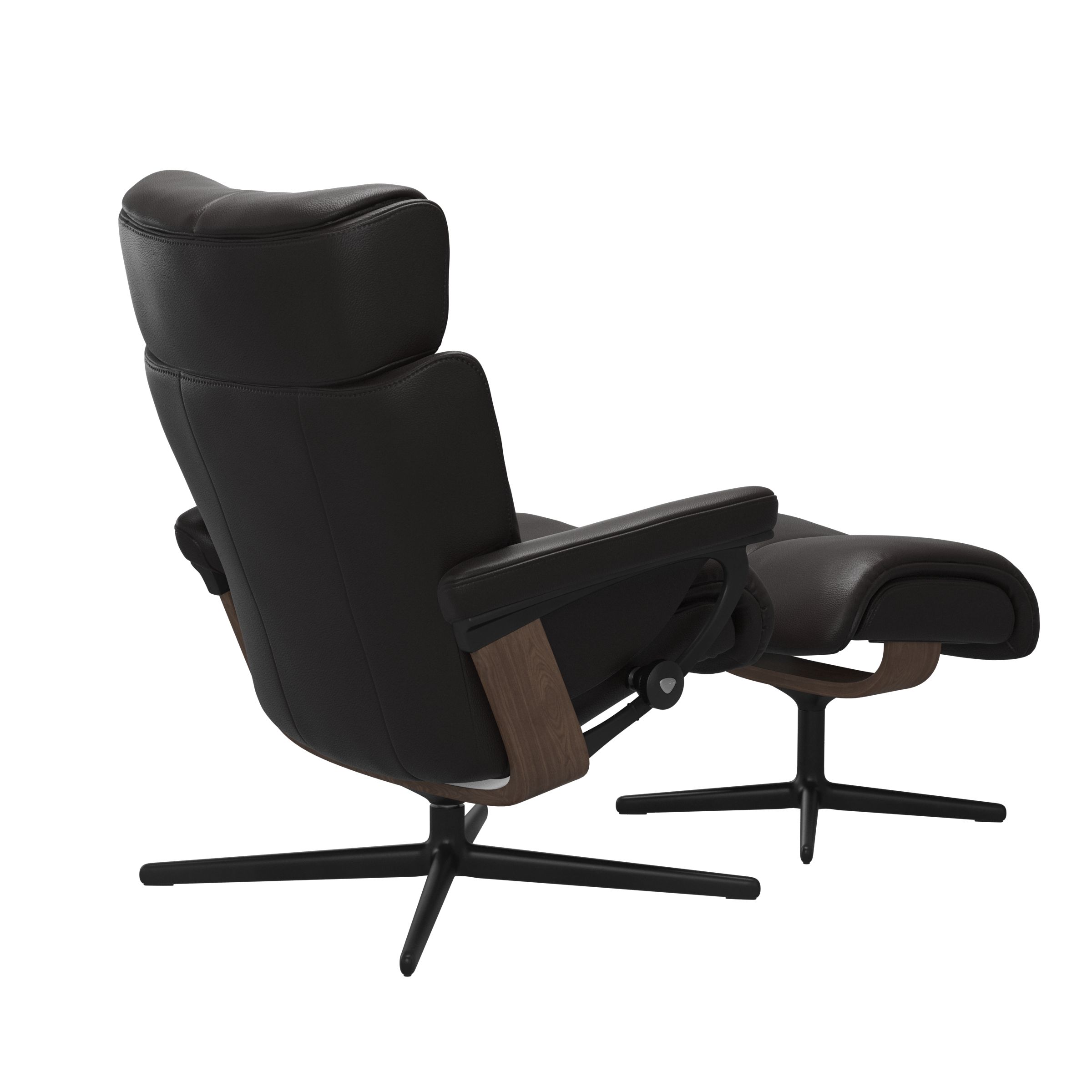 Stressless Magic (M) Cross Base Recliner with Ottoman