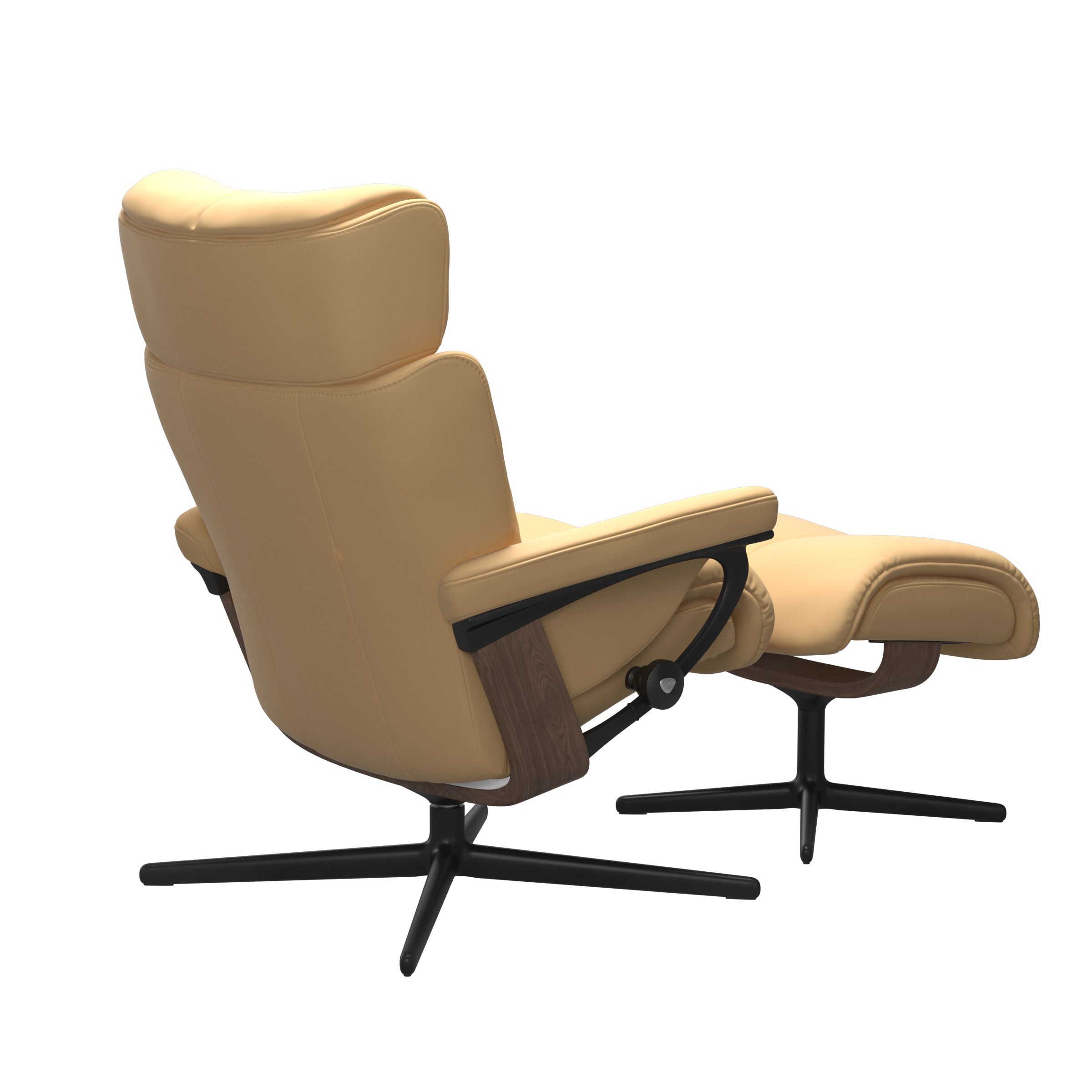 Stressless Magic (M) Cross Base Recliner with Ottoman
