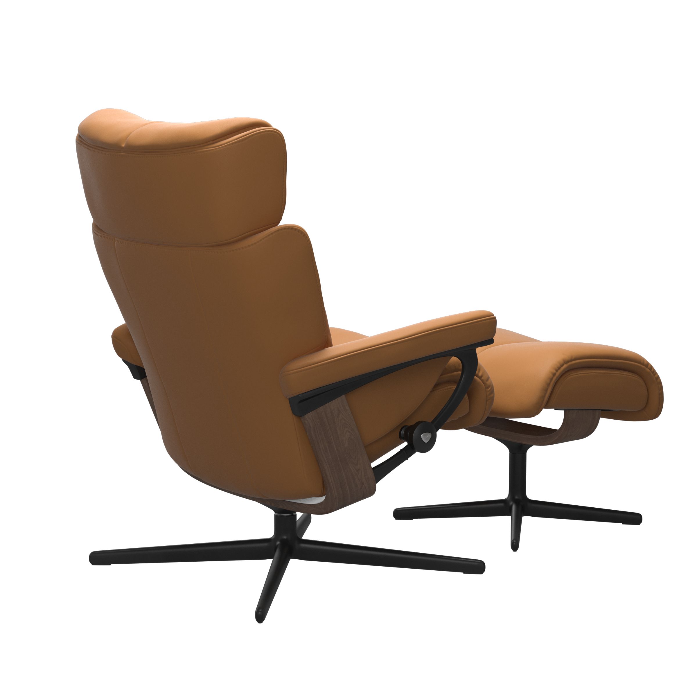 Stressless Magic (M) Cross Base Recliner with Ottoman