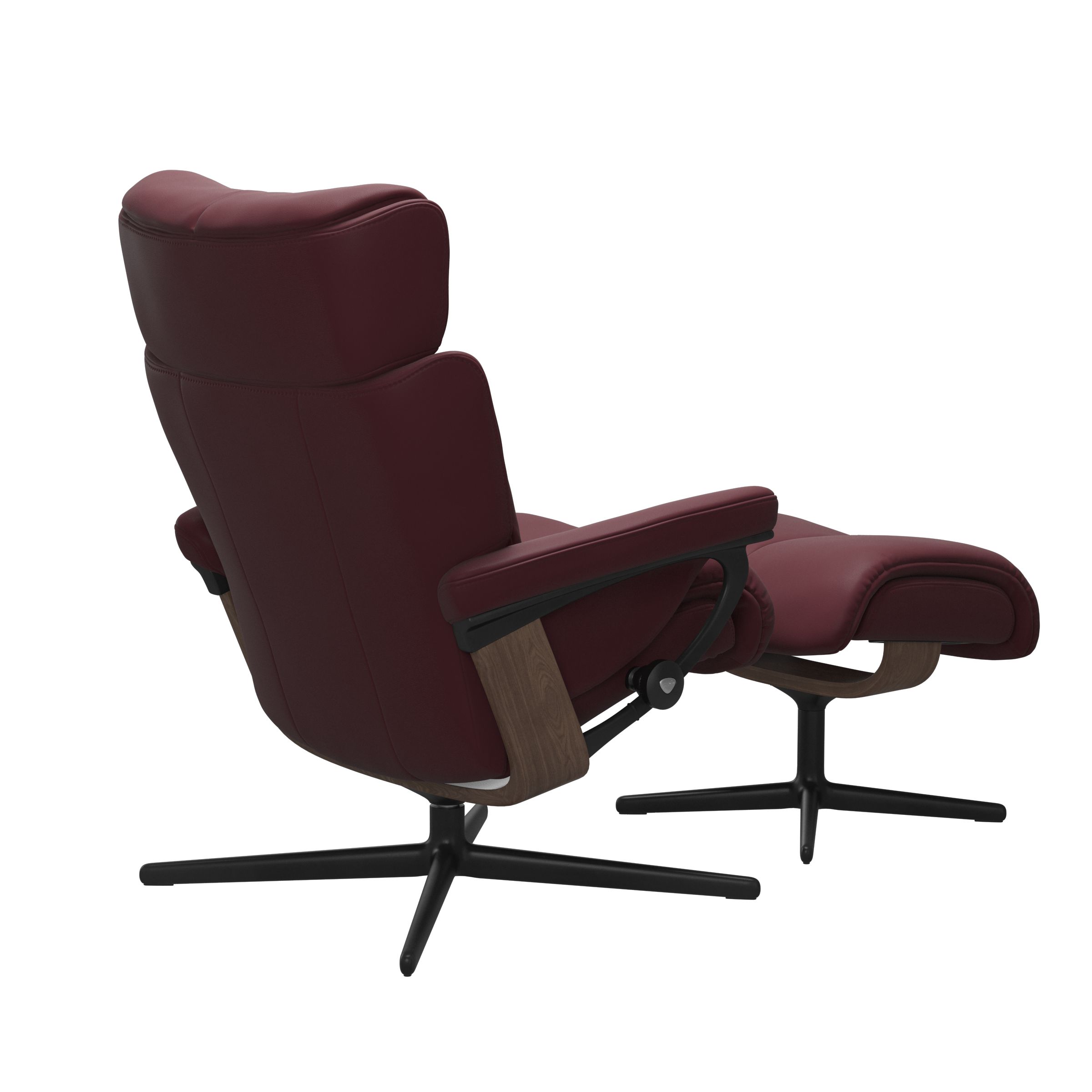 Stressless Magic (M) Cross Base Recliner with Ottoman