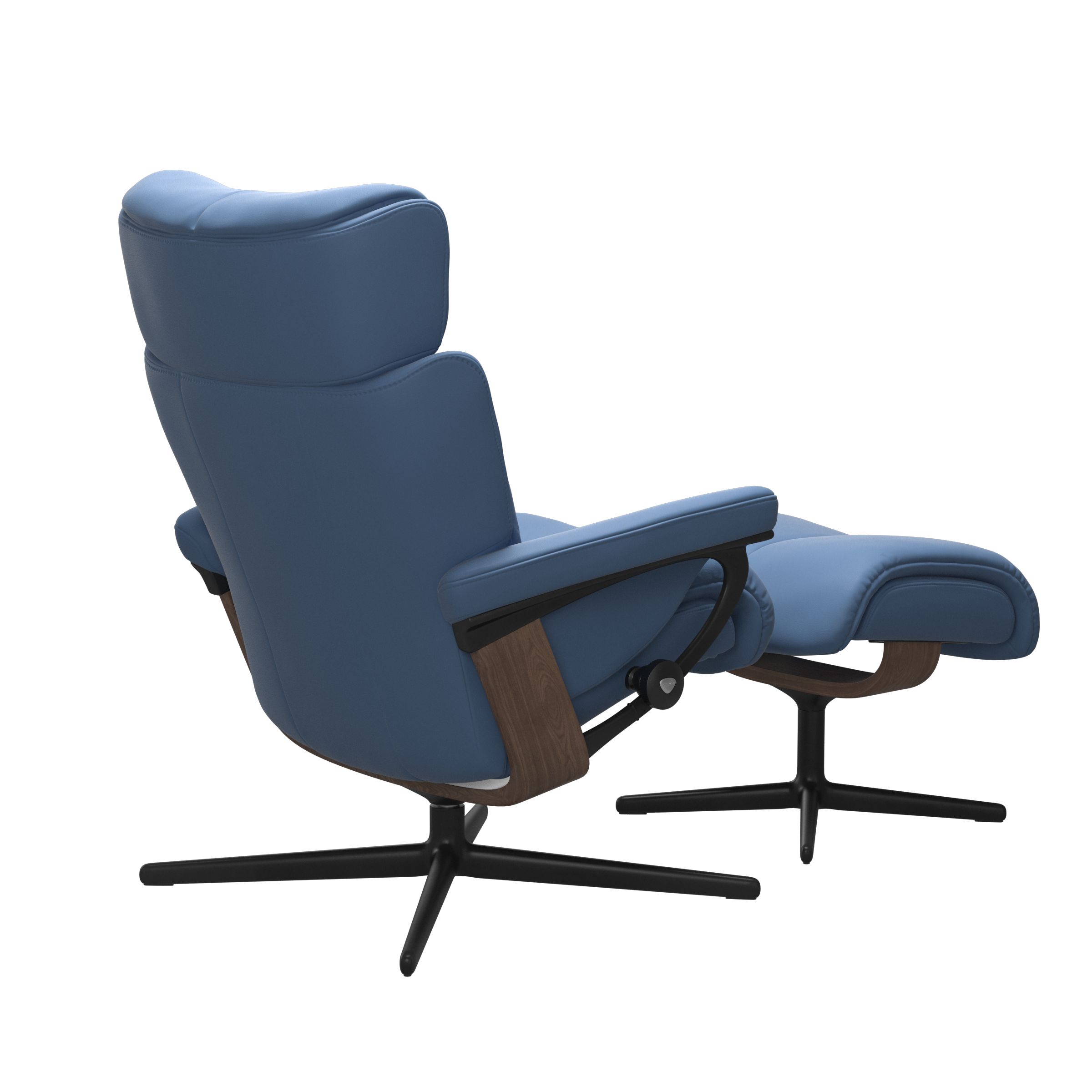 Stressless Magic (M) Cross Base Recliner with Ottoman
