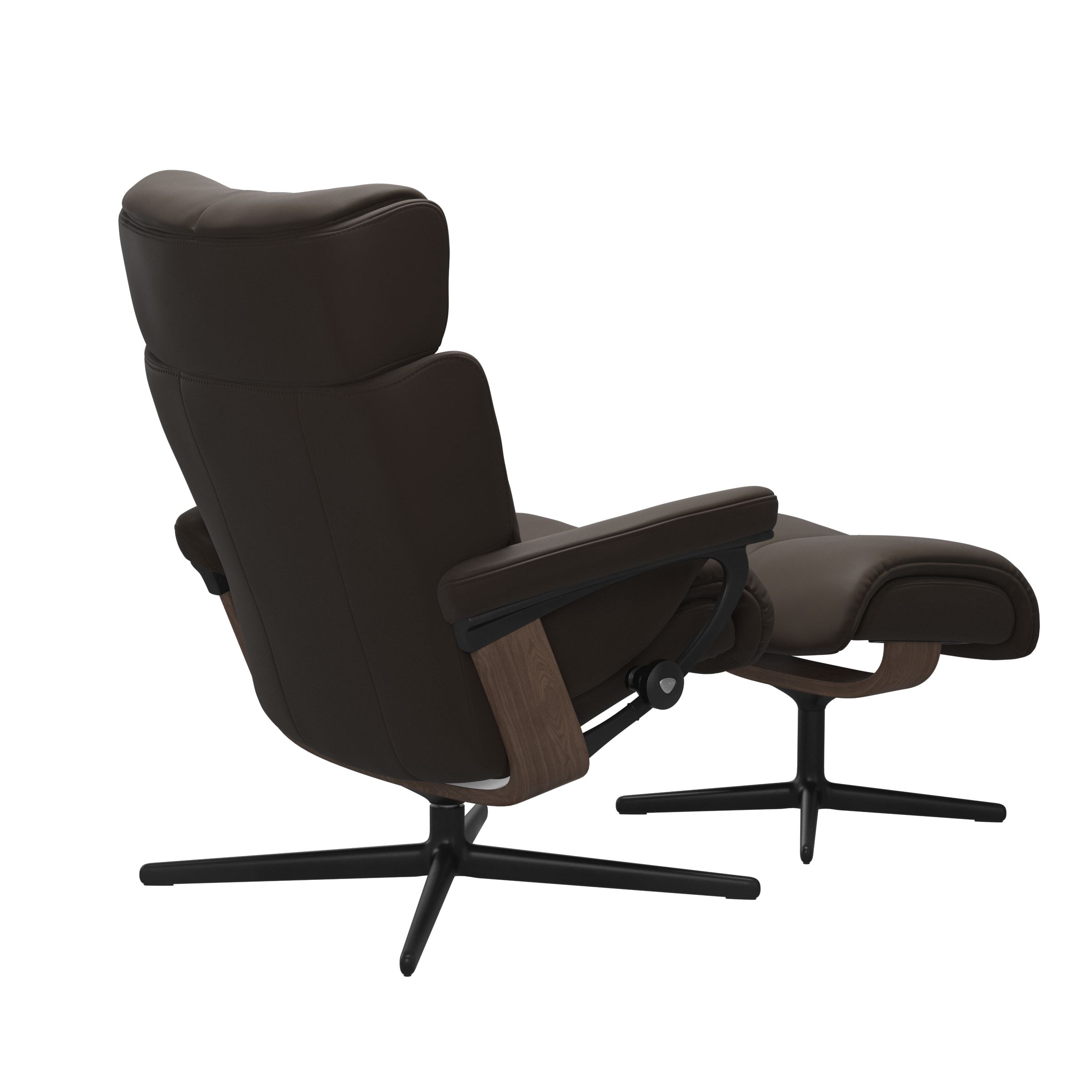 Stressless Magic (M) Cross Base Recliner with Ottoman
