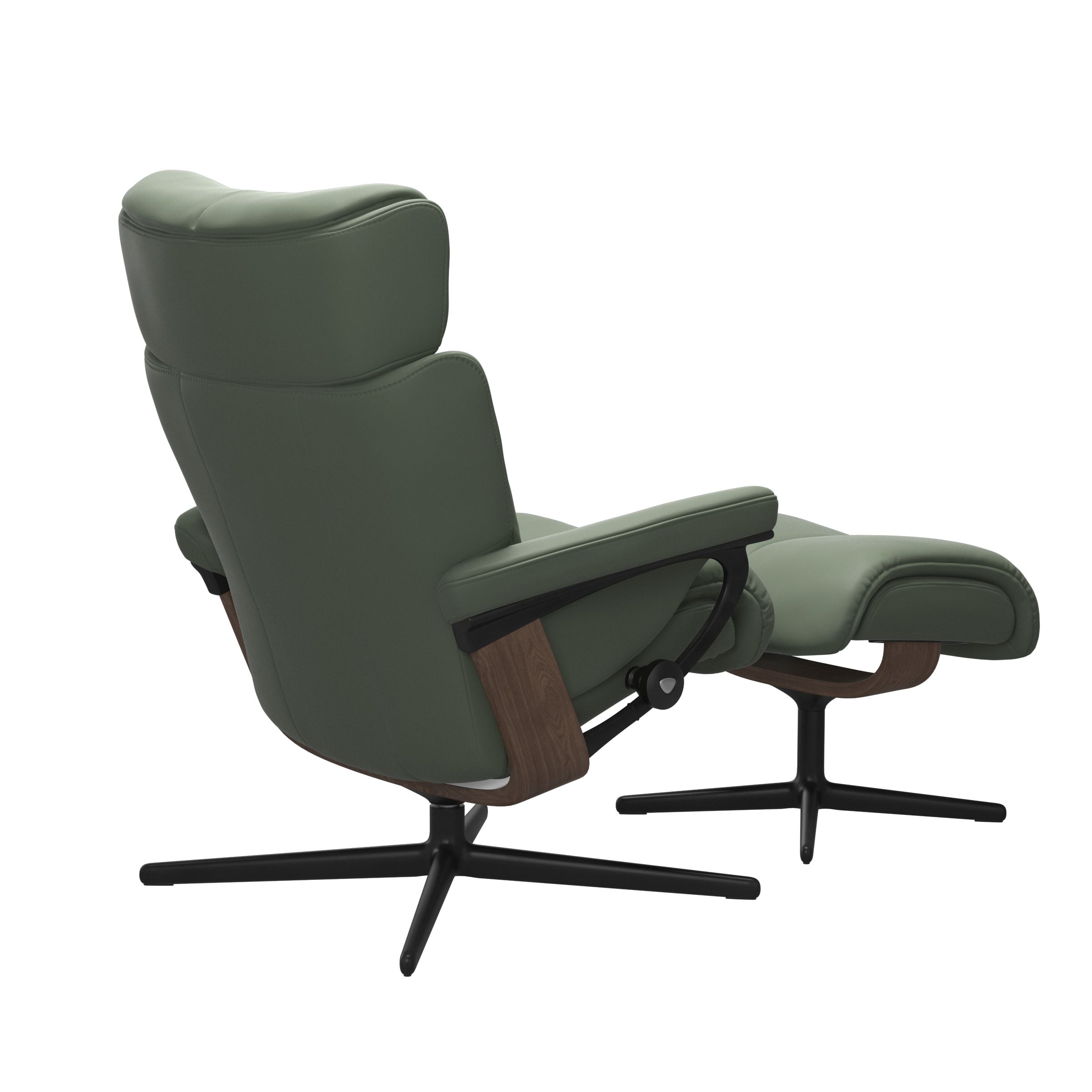 Stressless Magic (M) Cross Base Recliner with Ottoman