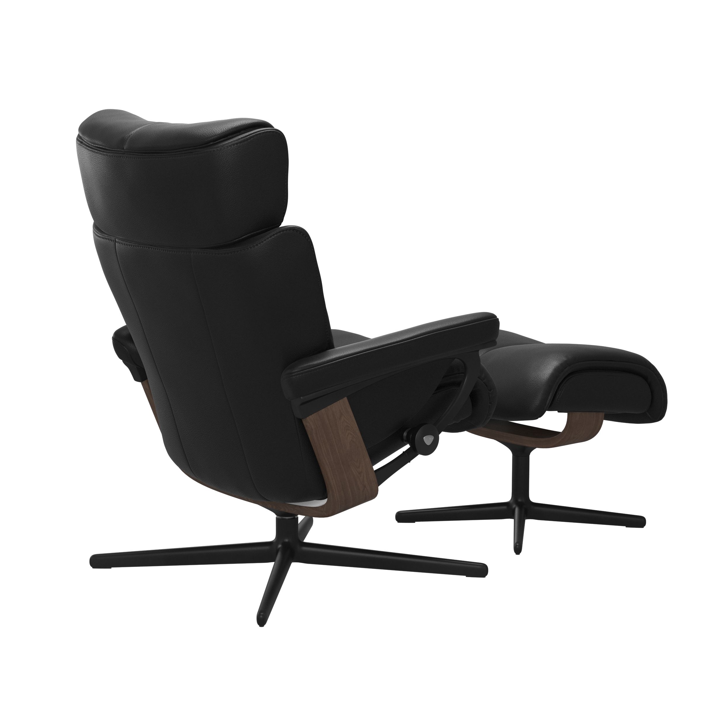 Stressless Magic (M) Cross Base Recliner with Ottoman