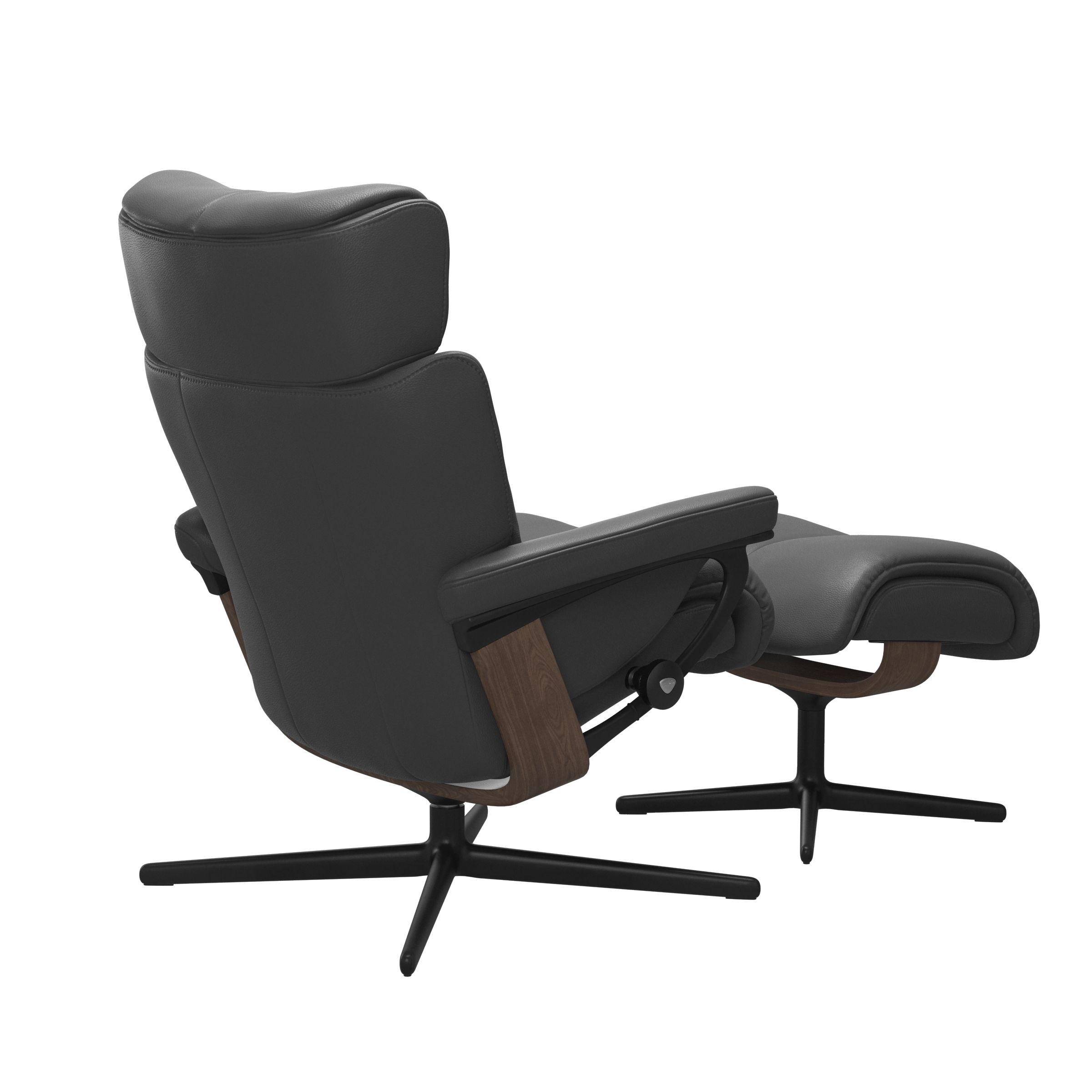 Stressless Magic (M) Cross Base Recliner with Ottoman