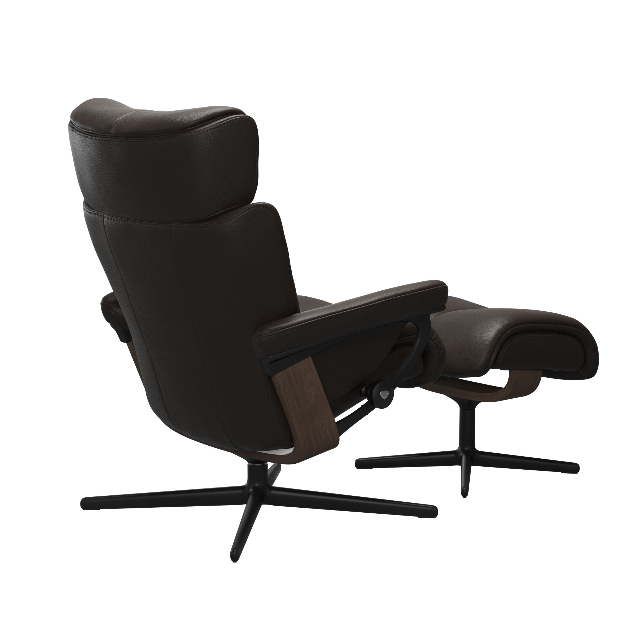 Stressless Magic (M) Cross Base Recliner with Ottoman