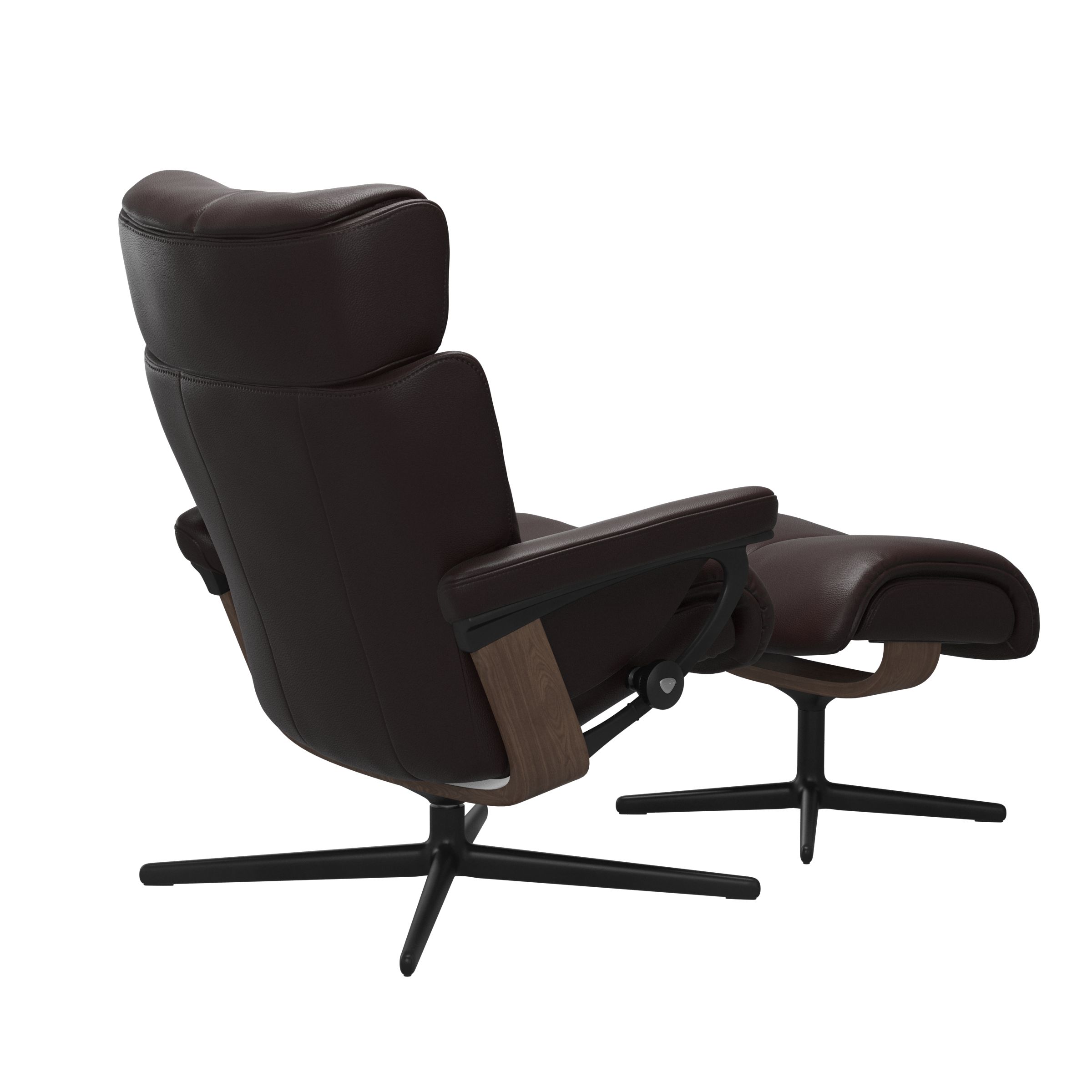 Stressless Magic (M) Cross Base Recliner with Ottoman