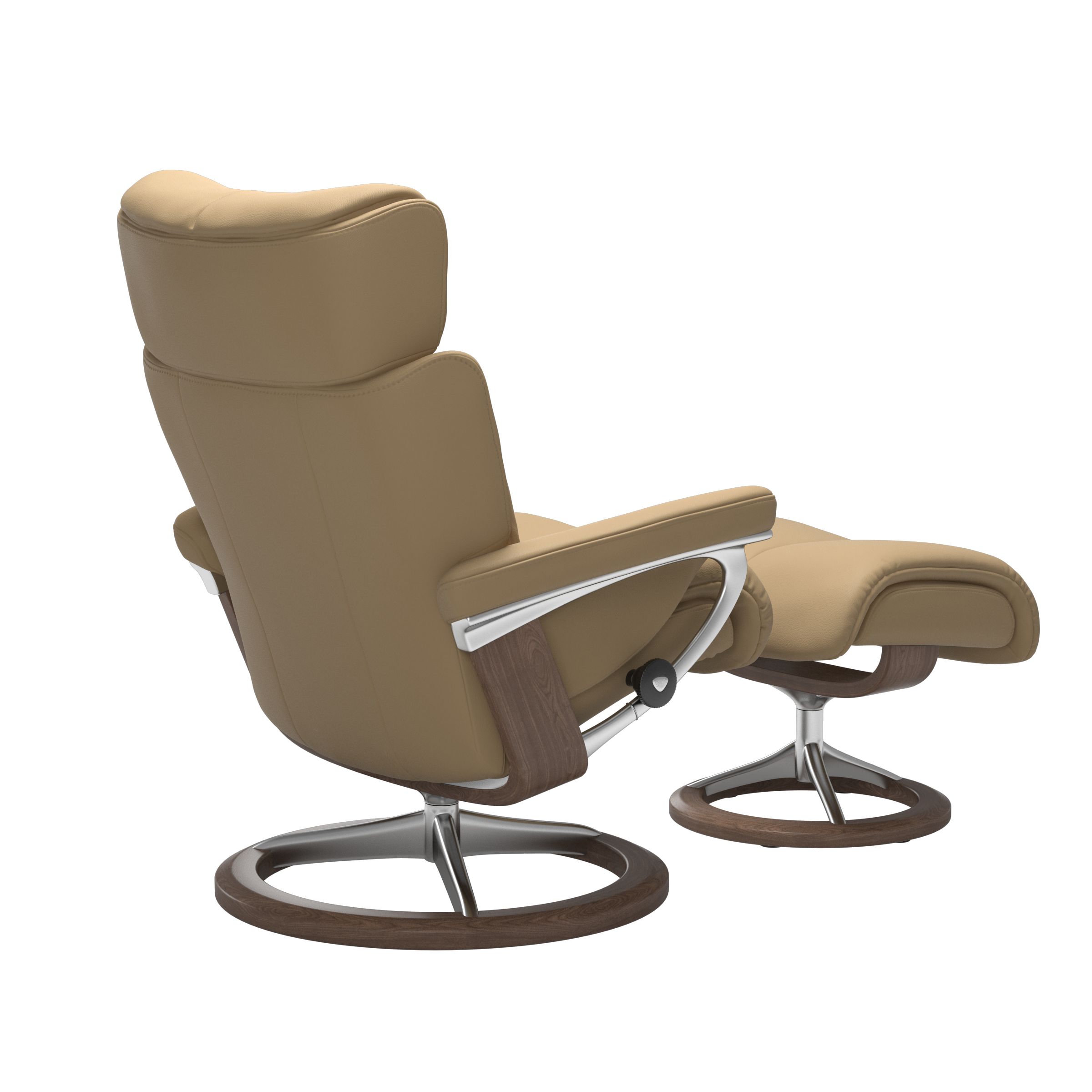 Stressless Magic (M) Signature Base Recliner with Ottoman