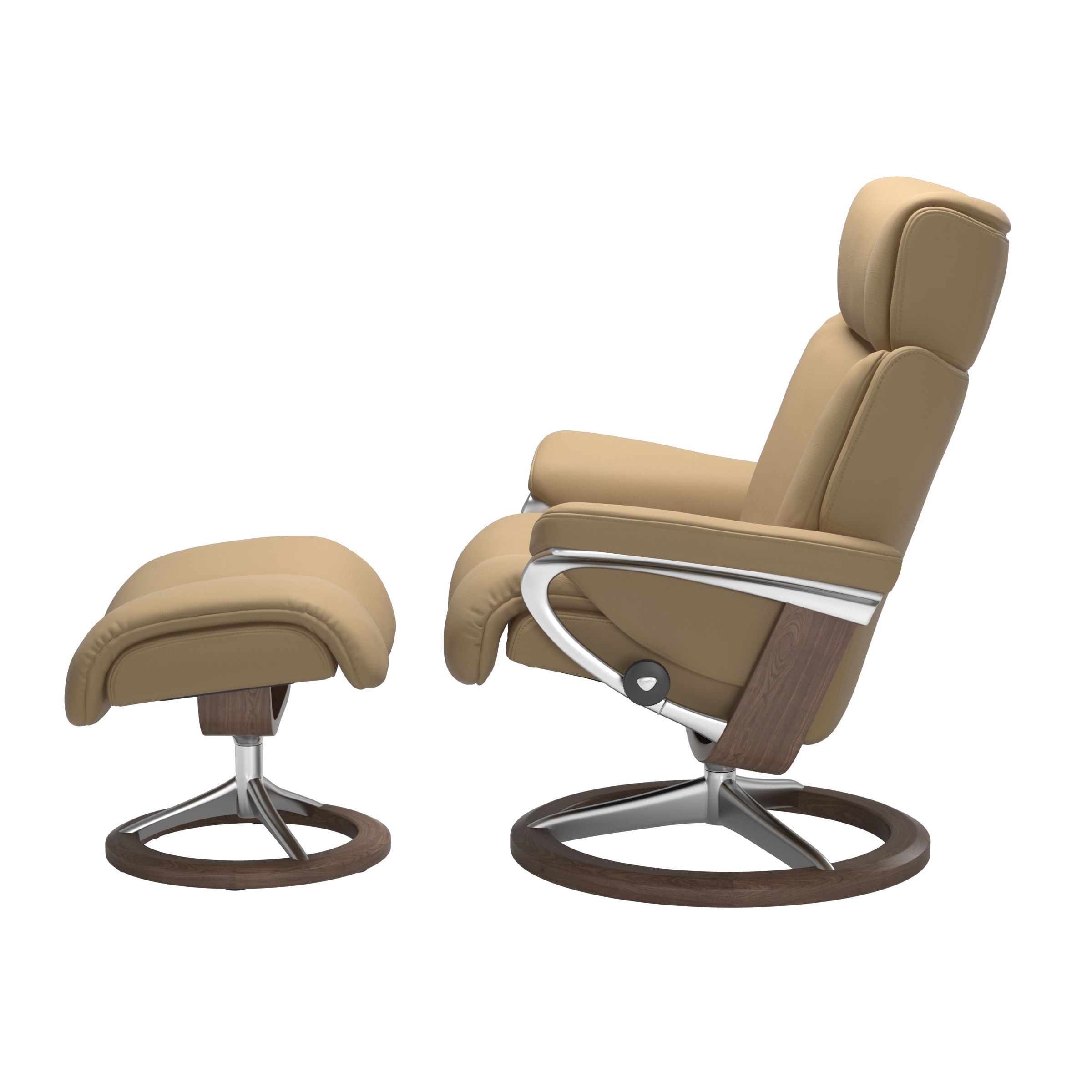 Stressless Magic (M) Signature Base Recliner with Ottoman
