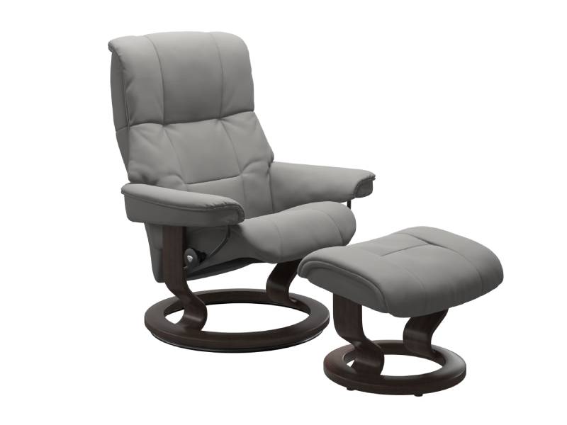 Stressless Mayfair (M) Classic Base Recliner with Ottoman