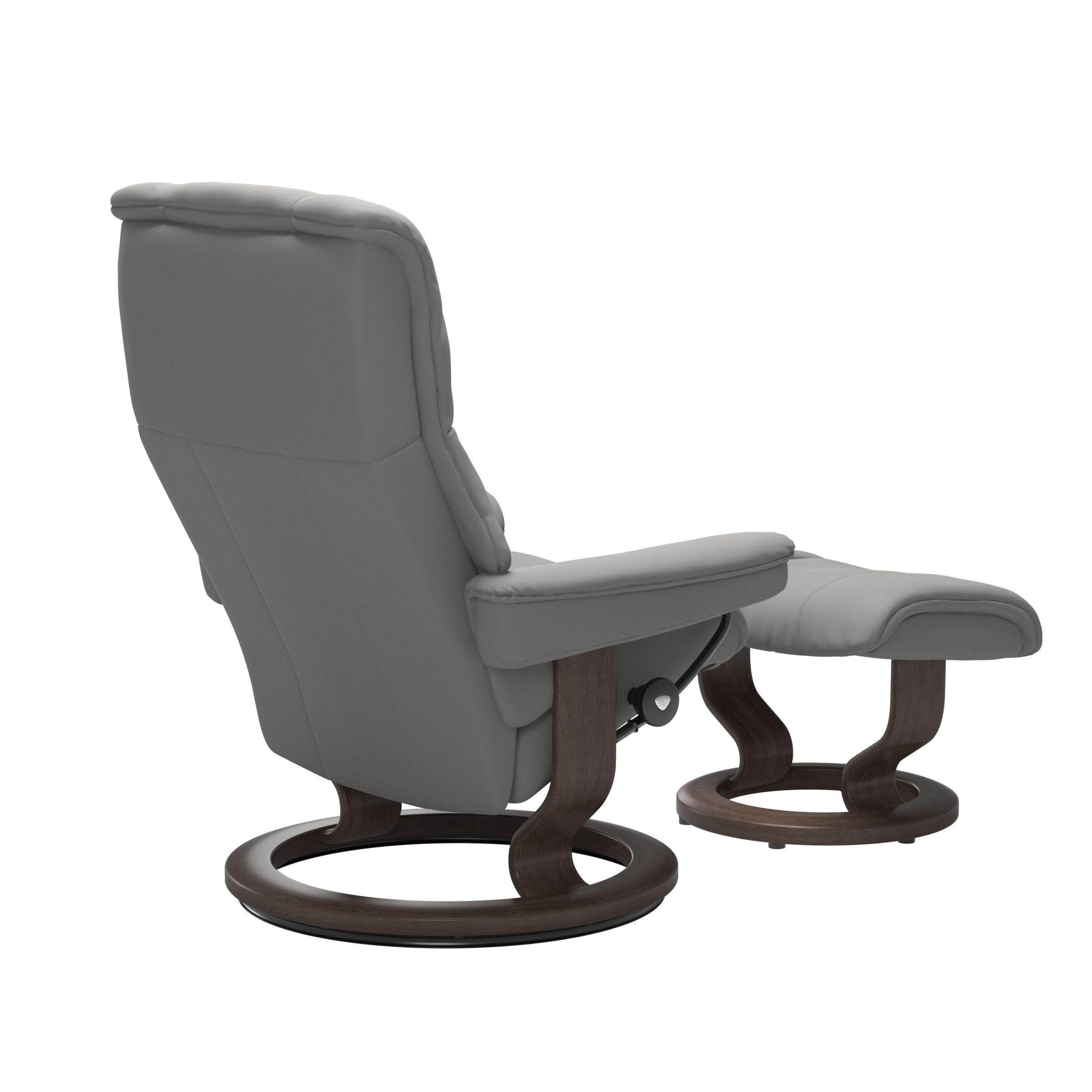 Stressless Mayfair (M) Classic Base Recliner with Ottoman