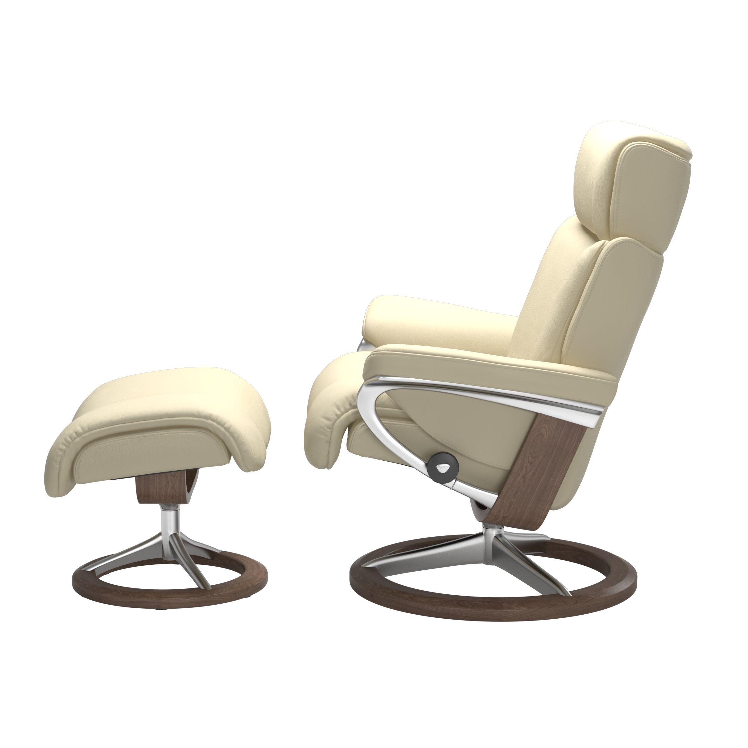 Stressless Magic (M) Signature Base Recliner with Ottoman