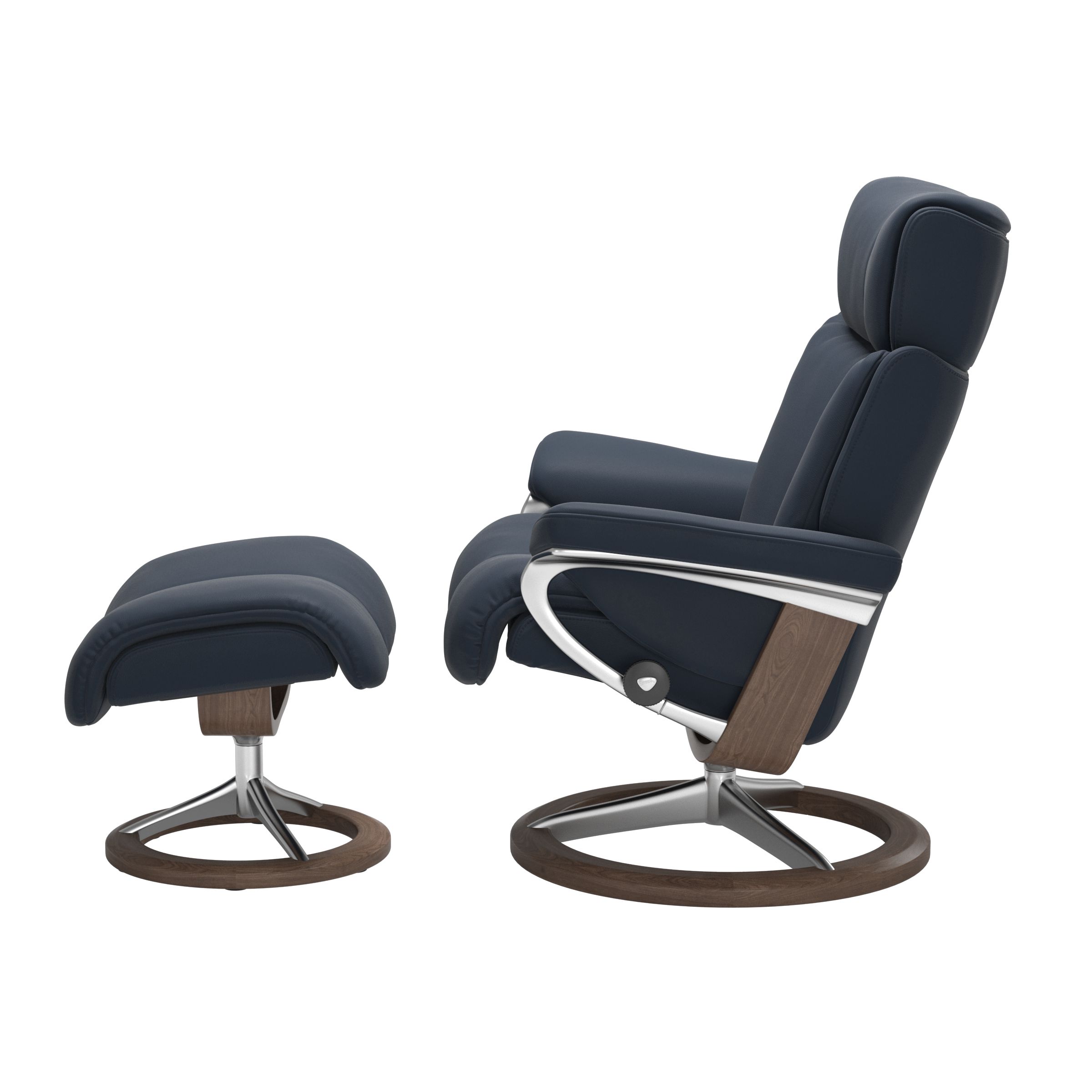 Stressless Magic (M) Signature Base Recliner with Ottoman