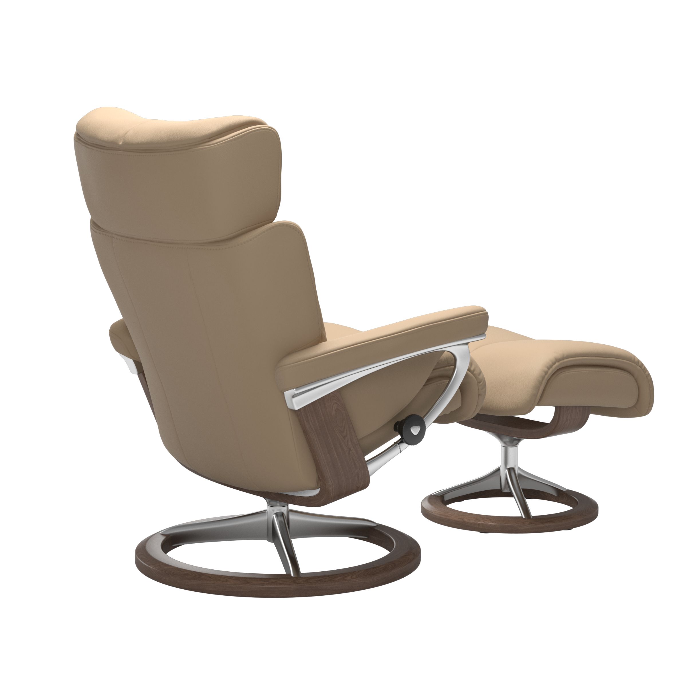 Stressless Magic (M) Signature Base Recliner with Ottoman