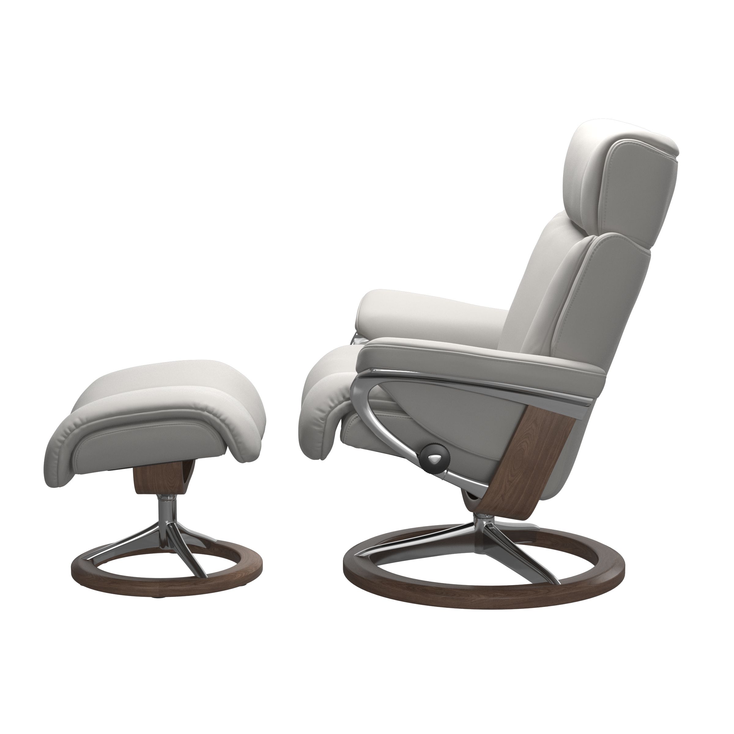 Stressless Magic (M) Signature Base Recliner with Ottoman