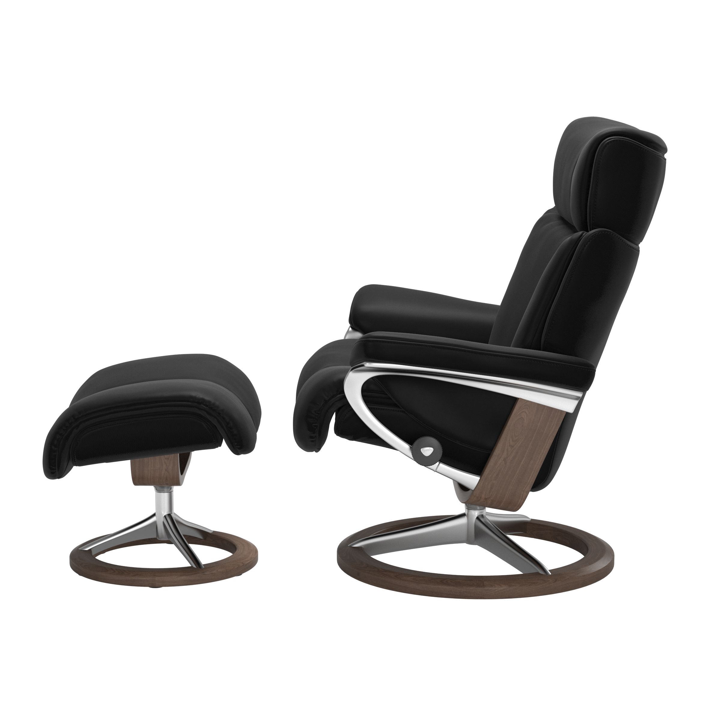 Stressless Magic (M) Signature Base Recliner with Ottoman