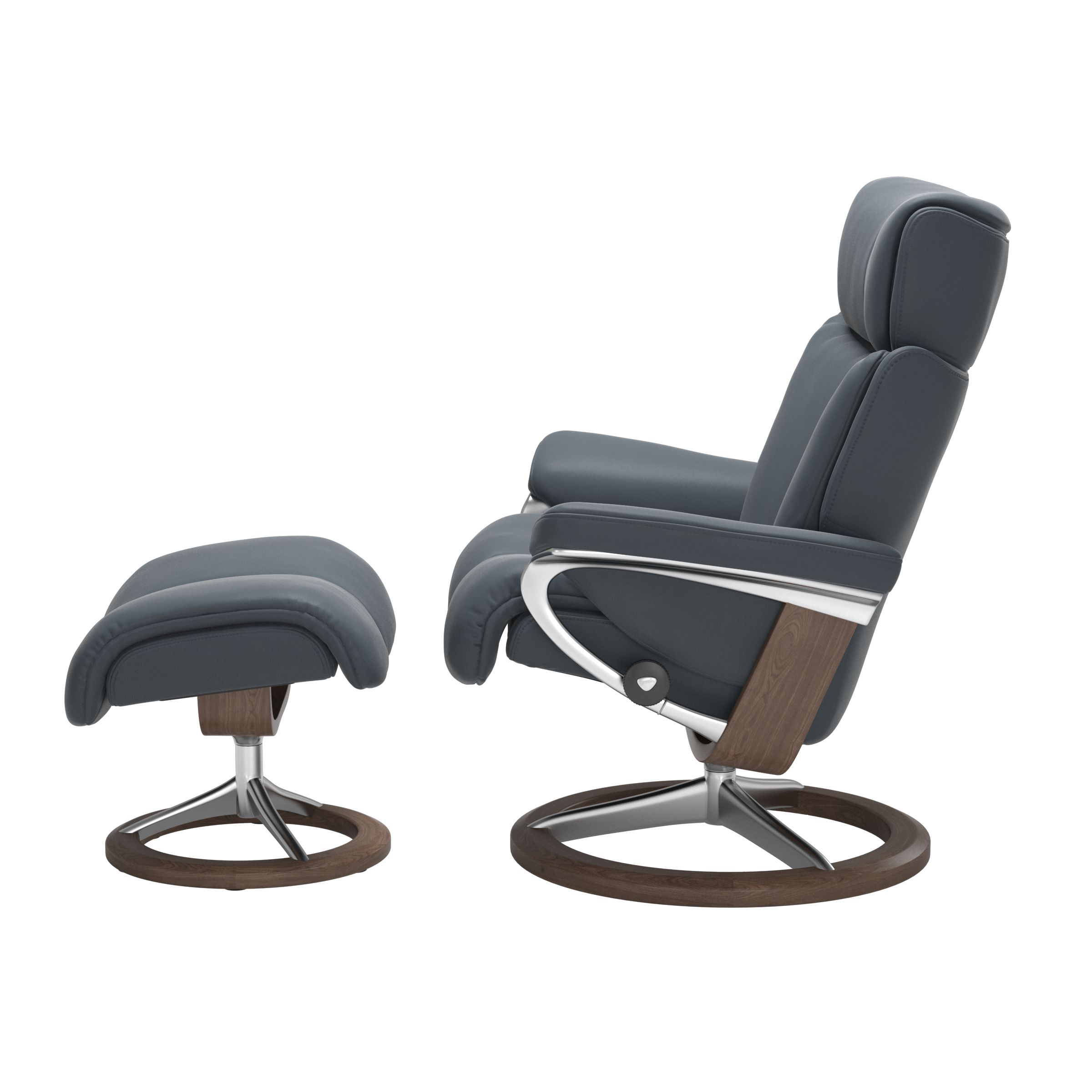 Stressless Magic (M) Signature Base Recliner with Ottoman