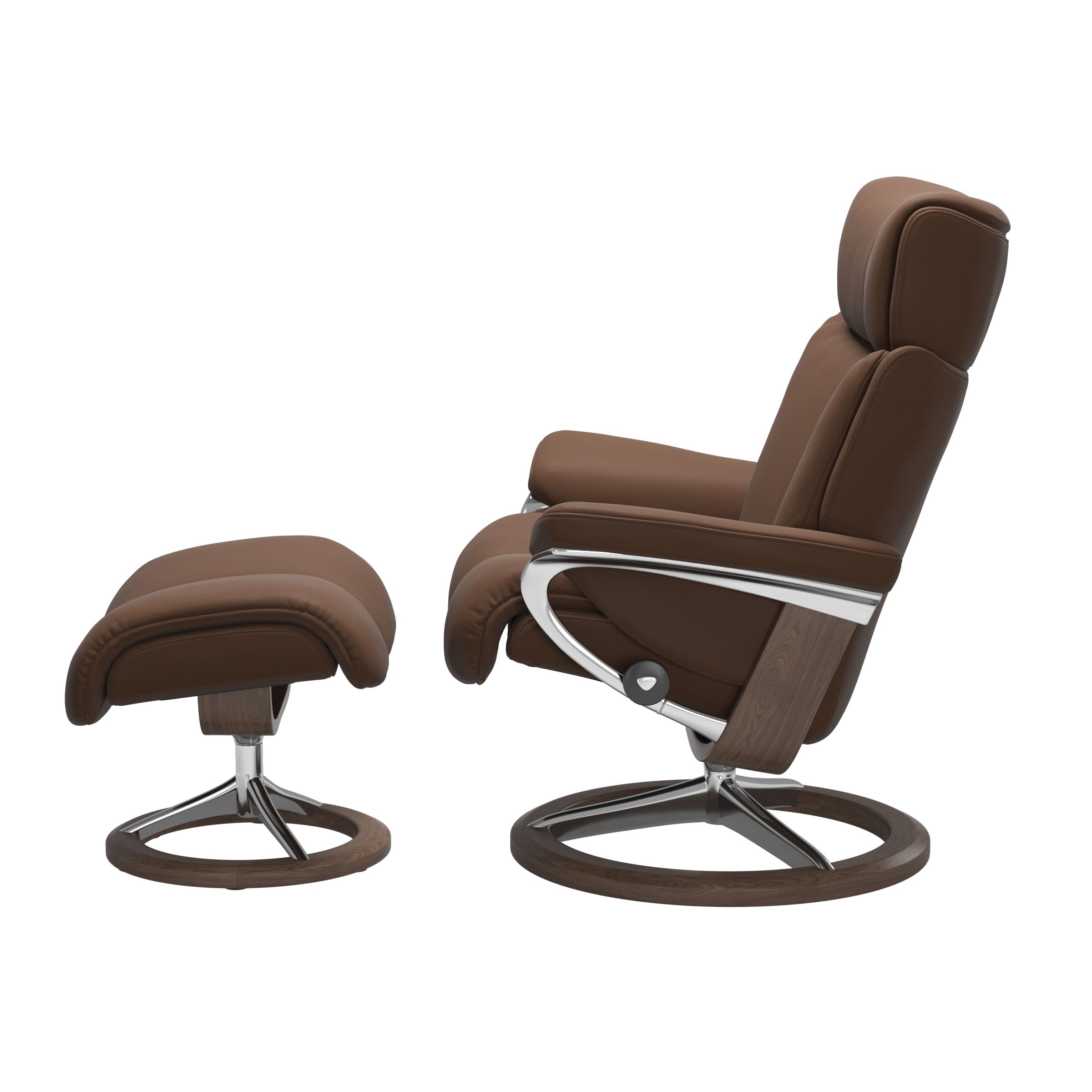 Stressless Magic (M) Signature Base Recliner with Ottoman