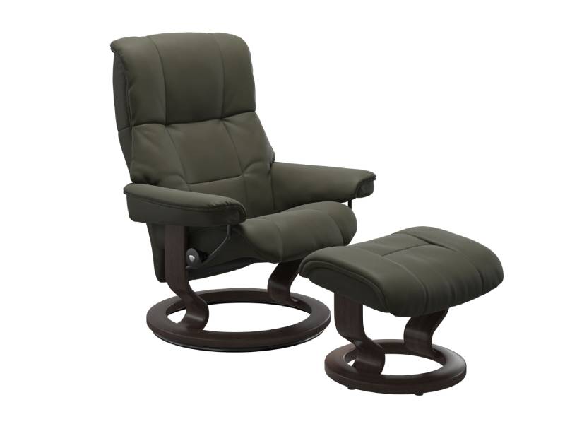 Stressless Mayfair (M) Classic Base Recliner with Ottoman