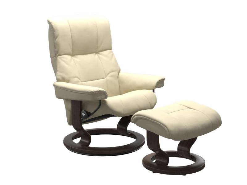 Stressless Mayfair (M) Classic Base Recliner with Ottoman