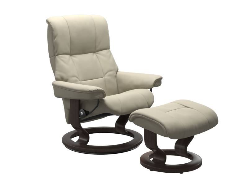 Stressless Mayfair (M) Classic Base Recliner with Ottoman