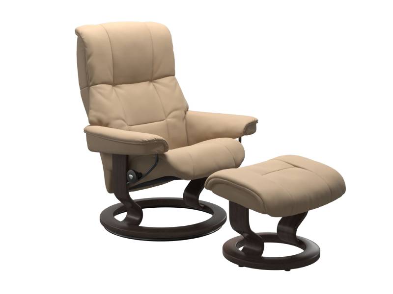 Stressless Mayfair (M) Classic Base Recliner with Ottoman