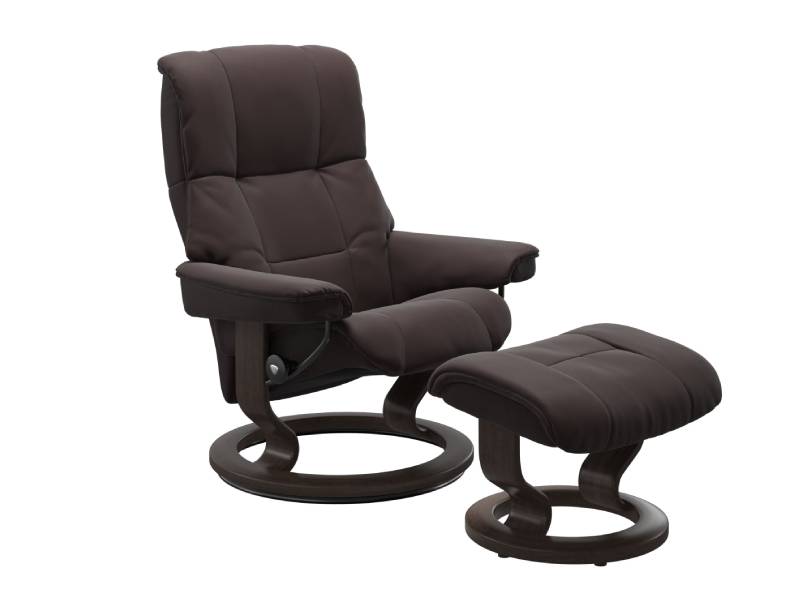 Stressless Mayfair (M) Classic Base Recliner with Ottoman