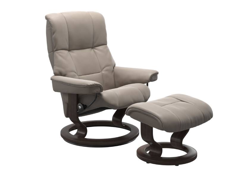 Stressless Mayfair (M) Classic Base Recliner with Ottoman