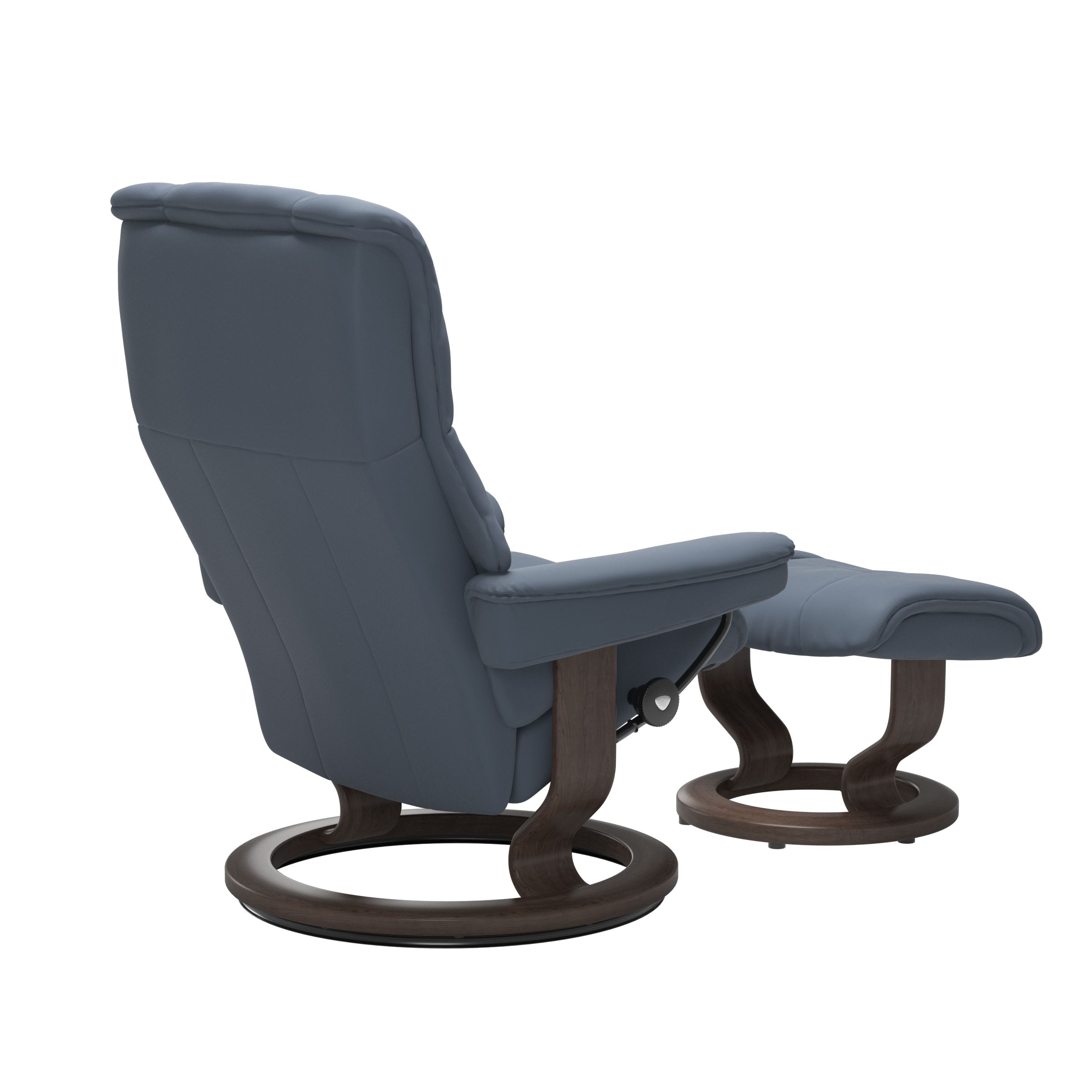 Stressless Mayfair (M) Classic Base Recliner with Ottoman