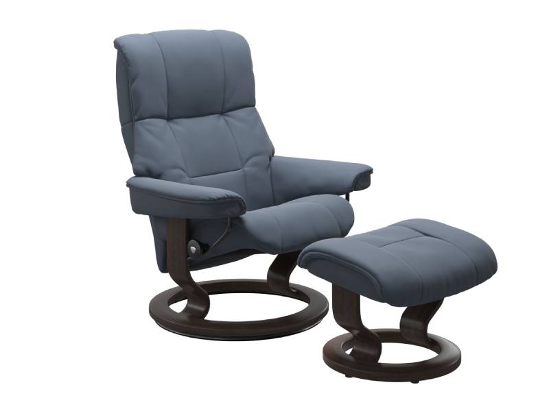 Stressless Mayfair (M) Classic Base Recliner with Ottoman
