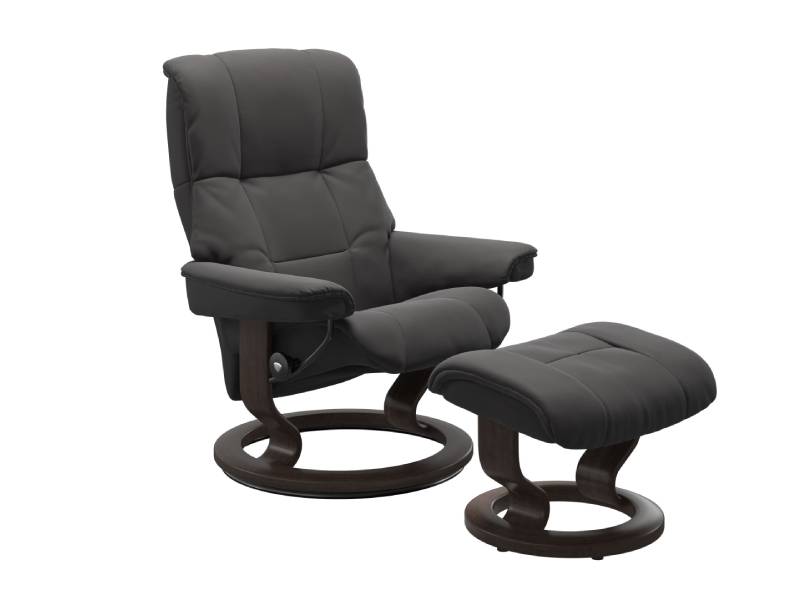 Stressless Mayfair (M) Classic Base Recliner with Ottoman