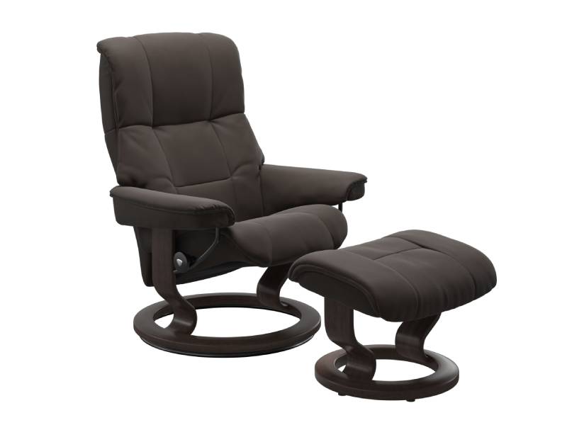 Stressless Mayfair (M) Classic Base Recliner with Ottoman