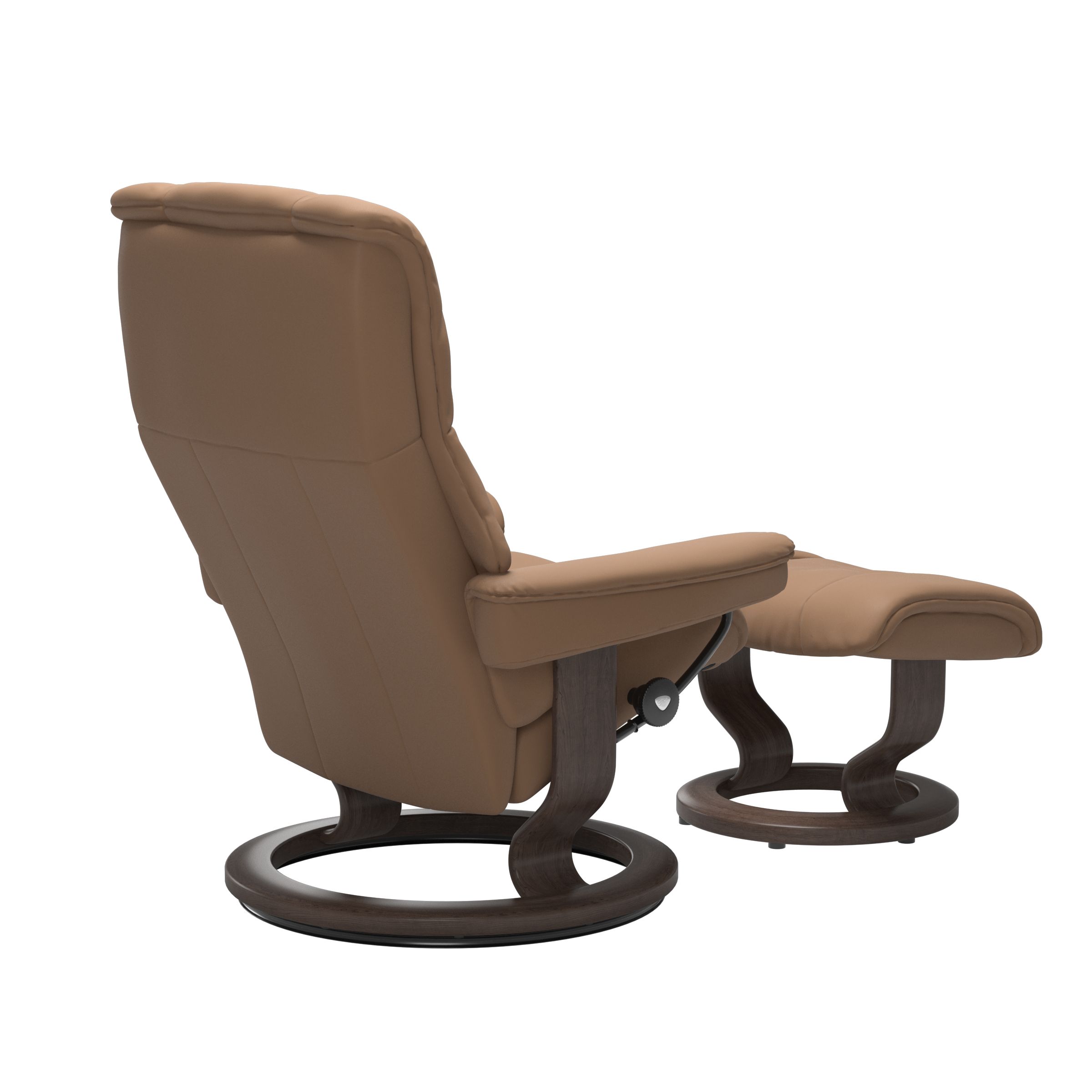 Stressless Mayfair (M) Classic Base Recliner with Ottoman
