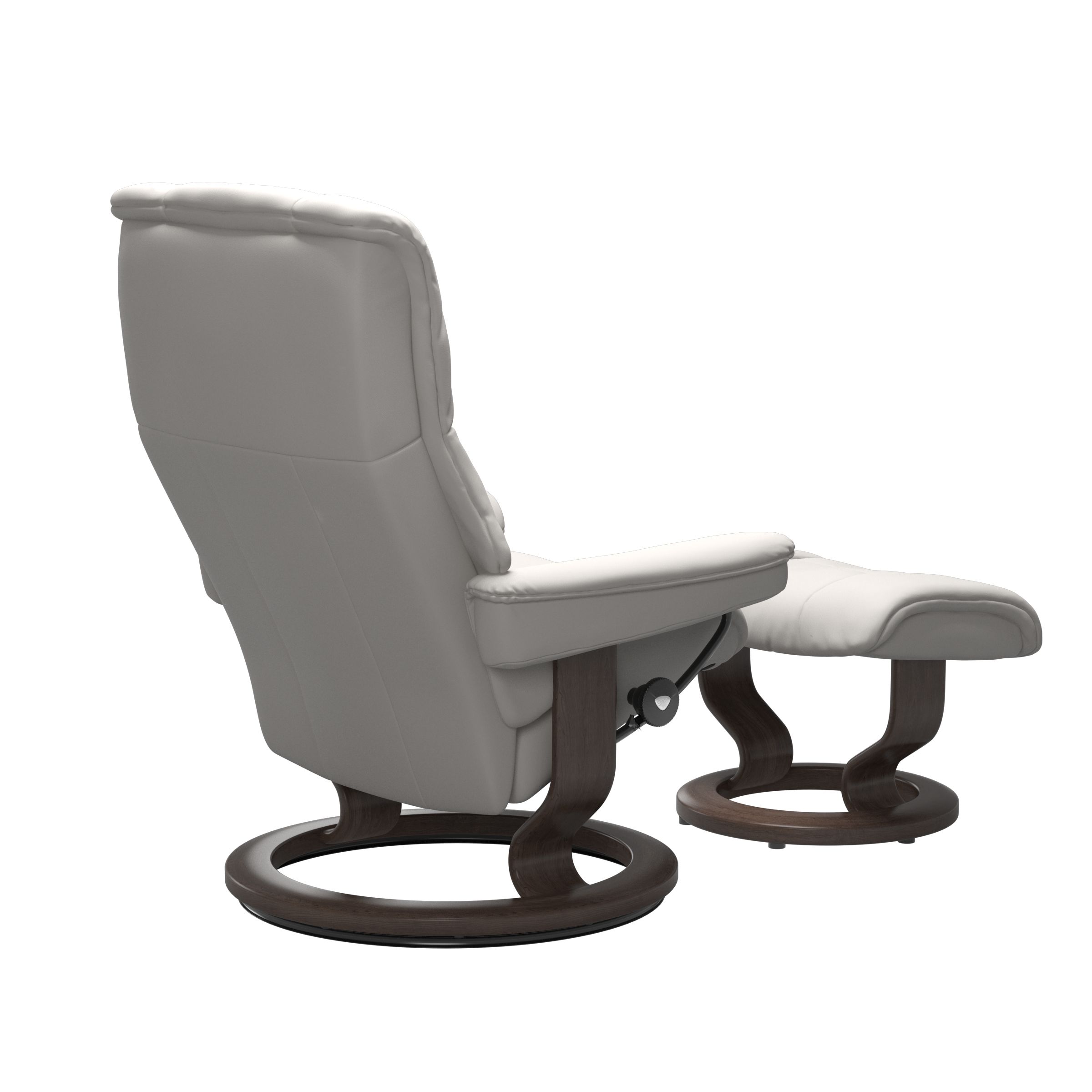 Stressless Mayfair (M) Classic Base Recliner with Ottoman