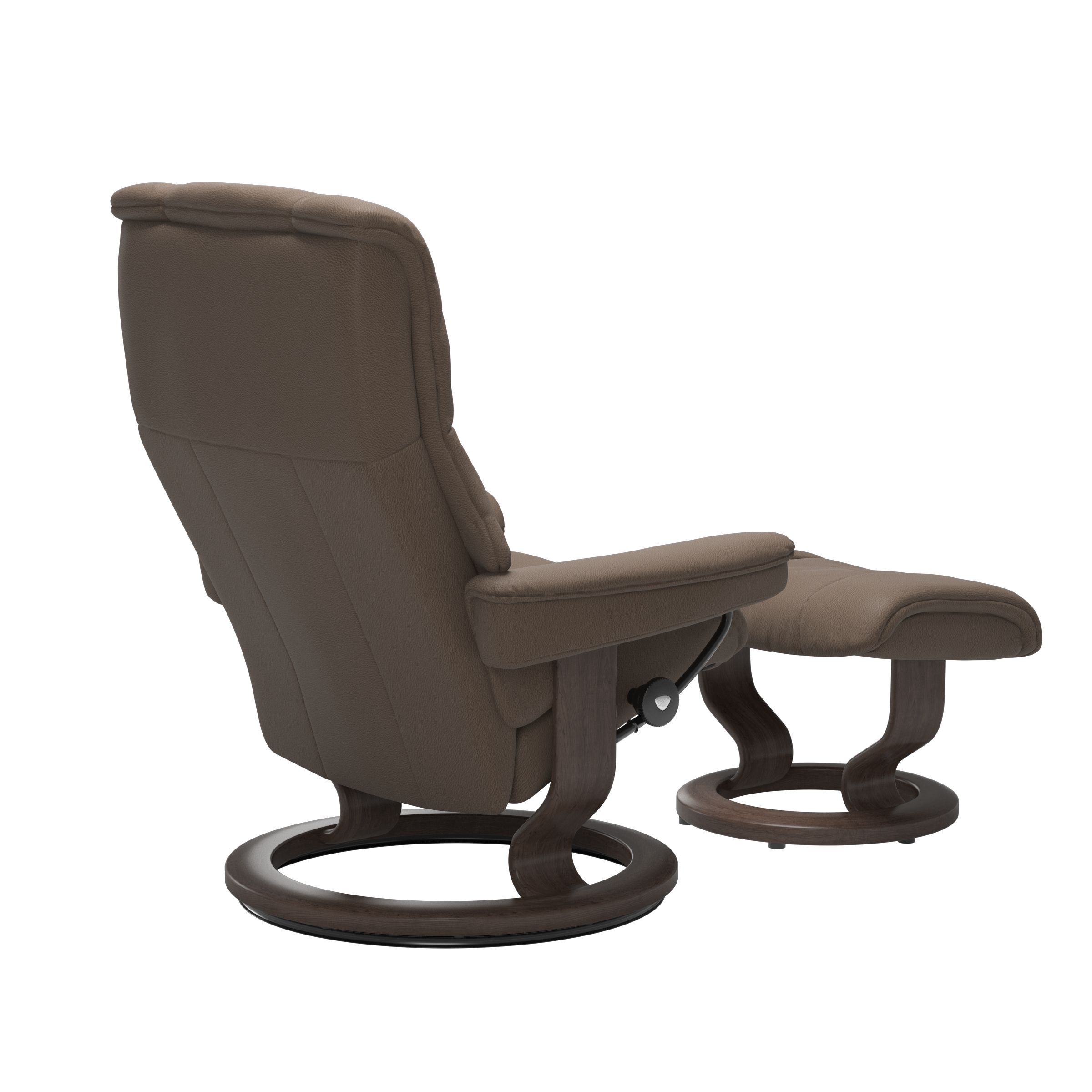 Stressless Mayfair (M) Classic Base Recliner with Ottoman