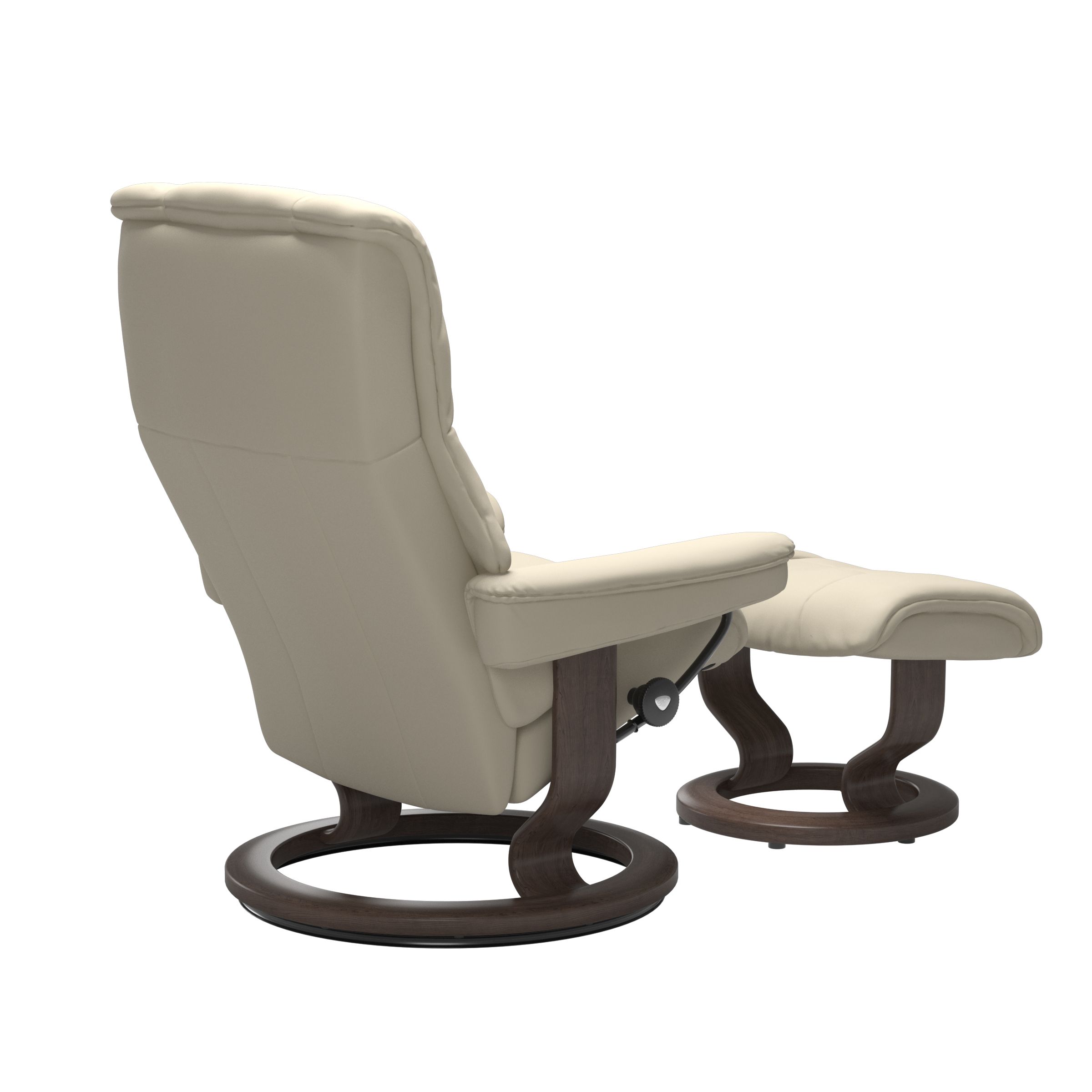 Stressless Mayfair (M) Classic Base Recliner with Ottoman