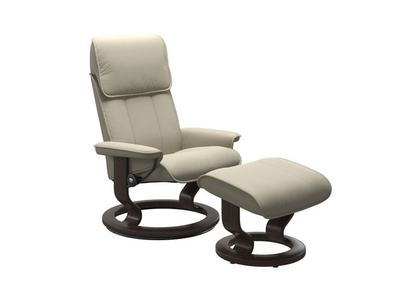 Stressless Admiral (M) Classic Chair with Footstool RL001