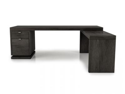 Huppe Otello Office Desk Illustrated in Charcoal - 6907-6975-6906