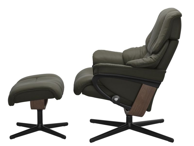 Stressless Reno (M) Cross Chair with Ottoman 